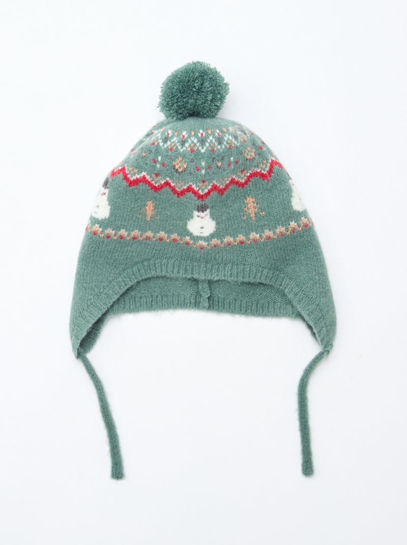 Gorro estilo peruano com motivo de 'Natal' Verde - Kiabi