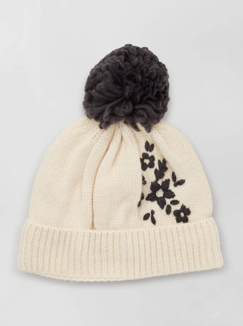 Gorro 'flores' BRANCO - Kiabi