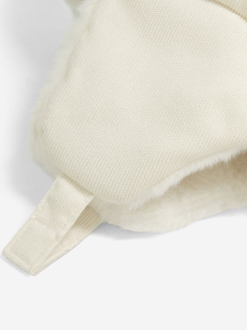 Gorro forrado com orelhas divertidas na parte superior Bege - Kiabi