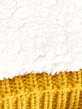 Gorro forrado com pompom - Kiabi