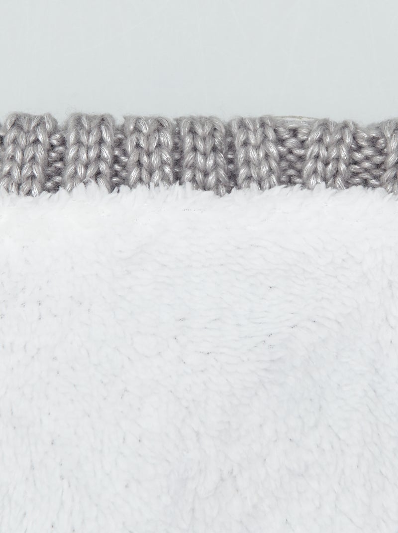 Gorro forrado com pompom CINZA - Kiabi