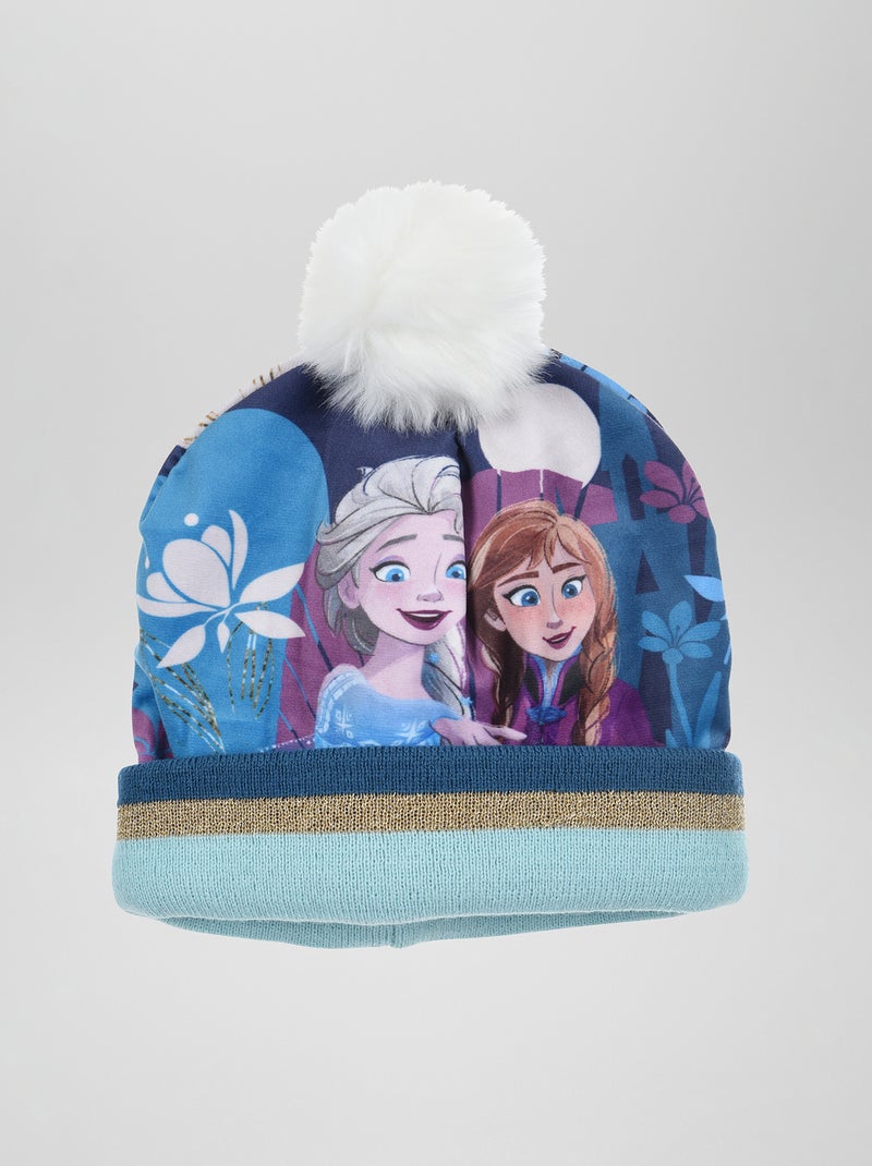 Gorro 'Frozen' com pompom Azul - Kiabi