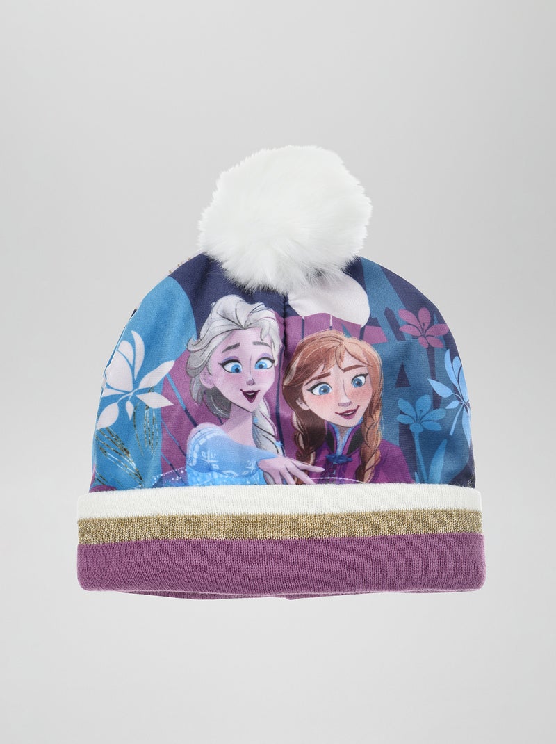 Gorro 'Frozen' com pompom VIOLETA - Kiabi