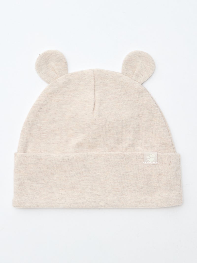Gorro leve com orelhas Bege - Kiabi