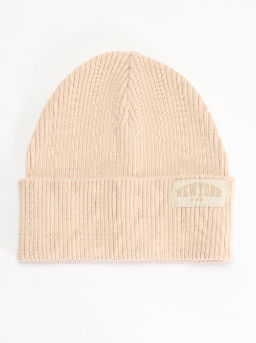 Gorro liso com dobra - Kiabi