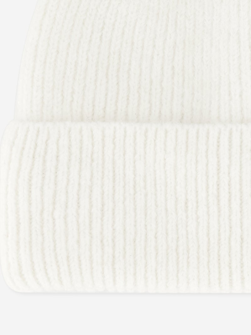 Gorro liso com dobra Bege - Kiabi