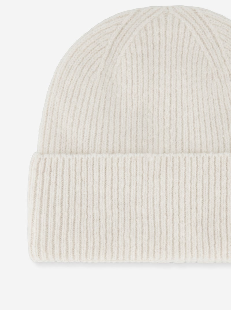 Gorro liso com dobra Bege - Kiabi
