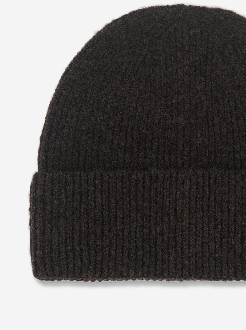 Gorro liso com dobra Castanho - Kiabi