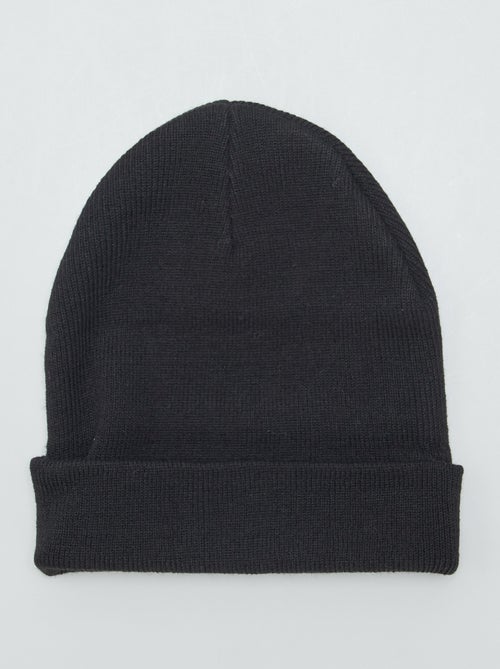 Gorro liso com dobra - Kiabi