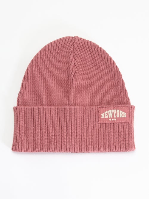 Gorro liso com dobra - Kiabi