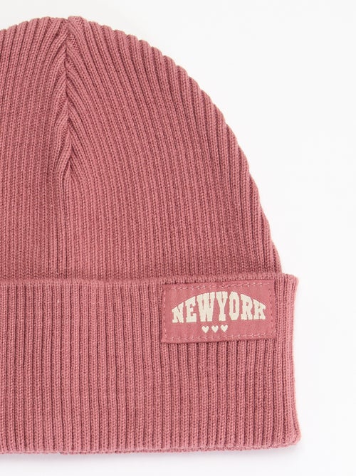 Gorro liso com dobra - Kiabi