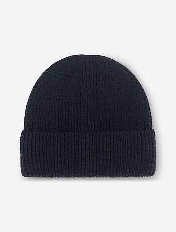 Gorro liso de malha canelada