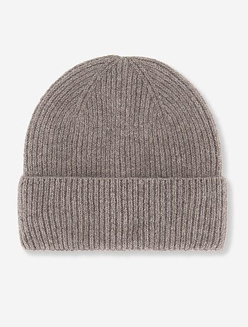 Gorro liso de malha canelada