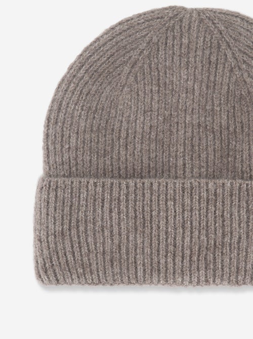 Gorro liso de malha canelada - Kiabi
