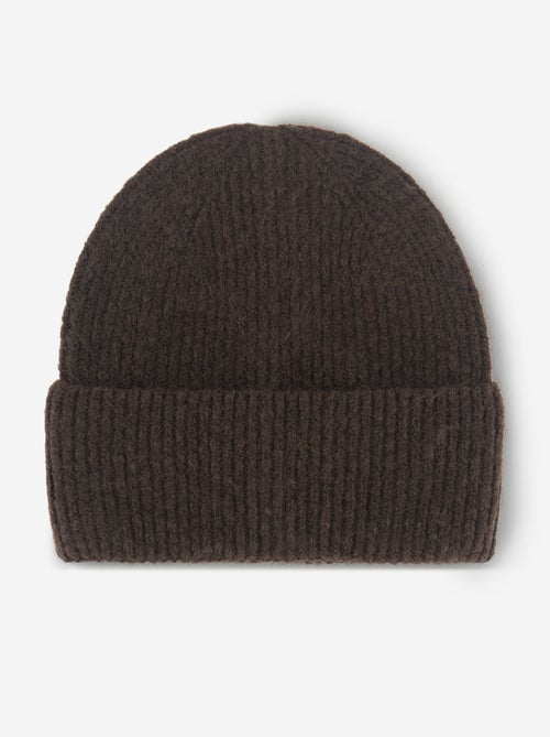 Gorro liso de malha canelada - Kiabi