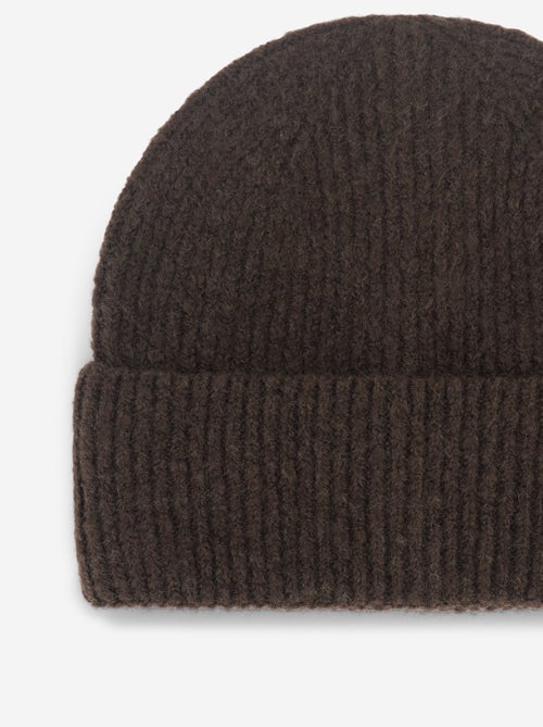 Gorro liso de malha canelada - Kiabi