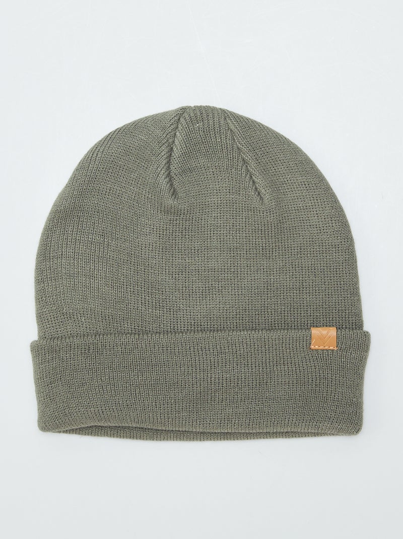Gorro liso em malha fina CAQUI - Kiabi