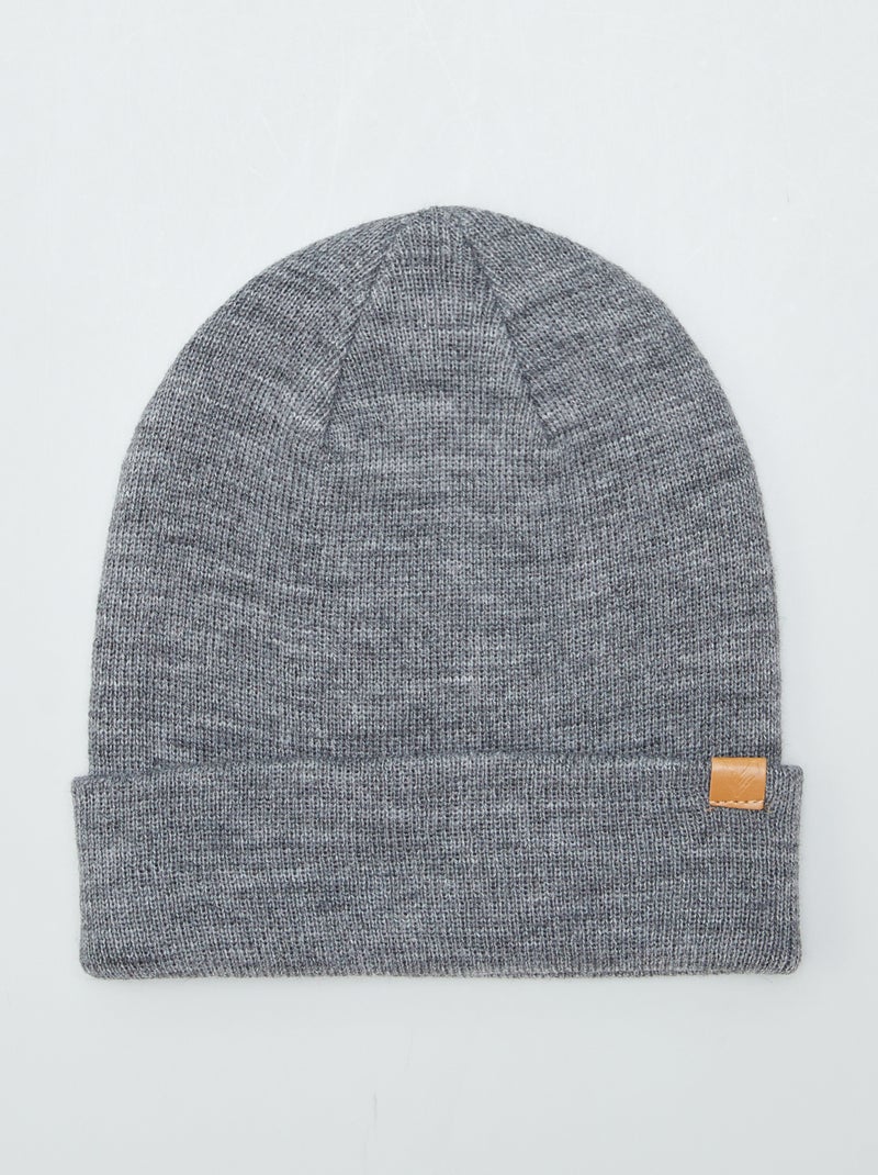 Gorro liso em malha fina CINZA - Kiabi