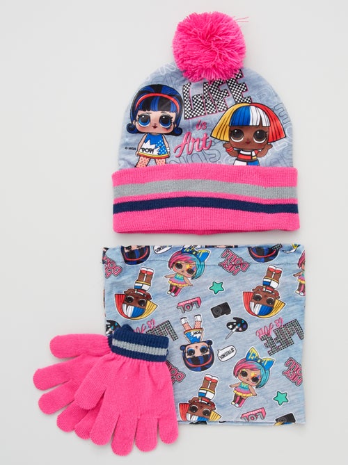 Gorro + luvas + gola 'L.OL Surprise!' - Kiabi