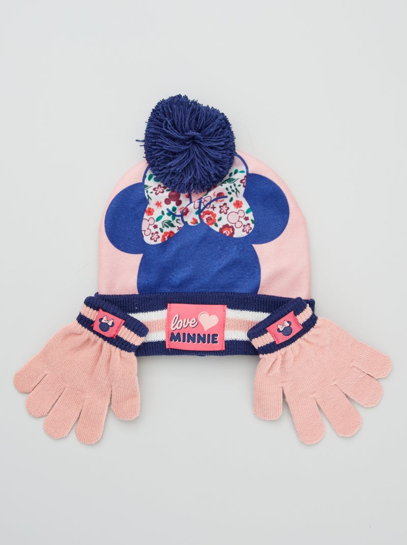 Gorro + luvas 'Minnie' Rosa - Kiabi