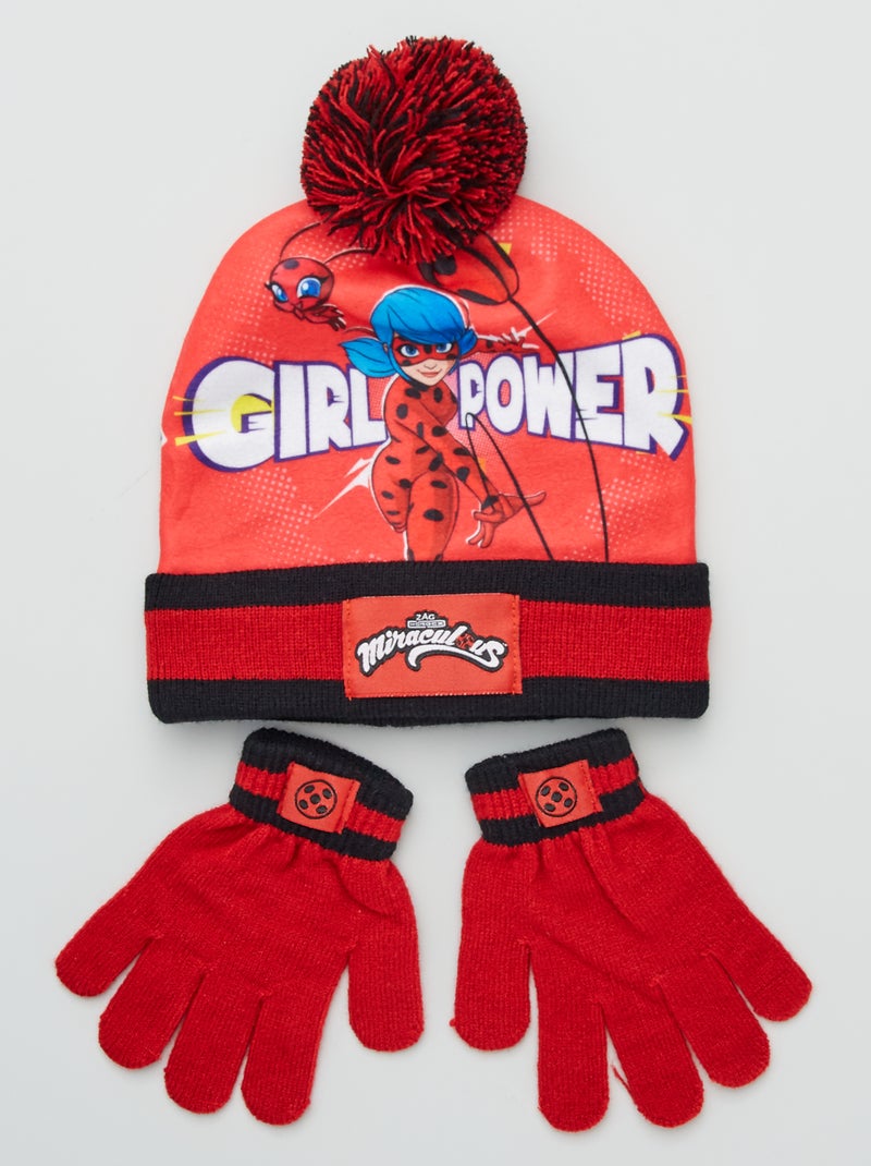 Gorro + luvas 'Miraculous' Vermelho - Kiabi