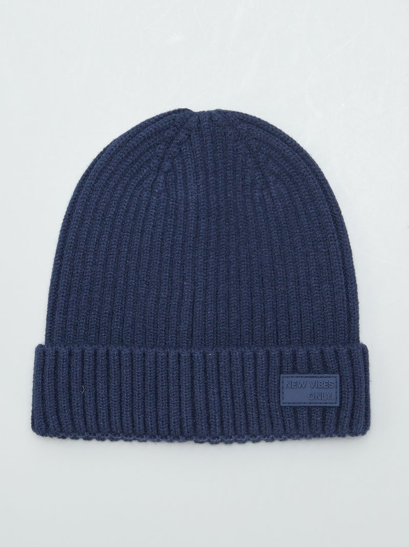 Gorro nervurado AZUL - Kiabi