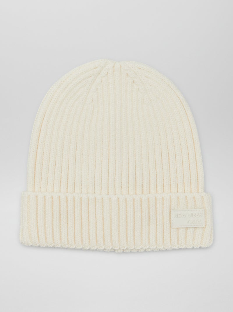 Gorro nervurado BRANCO - Kiabi