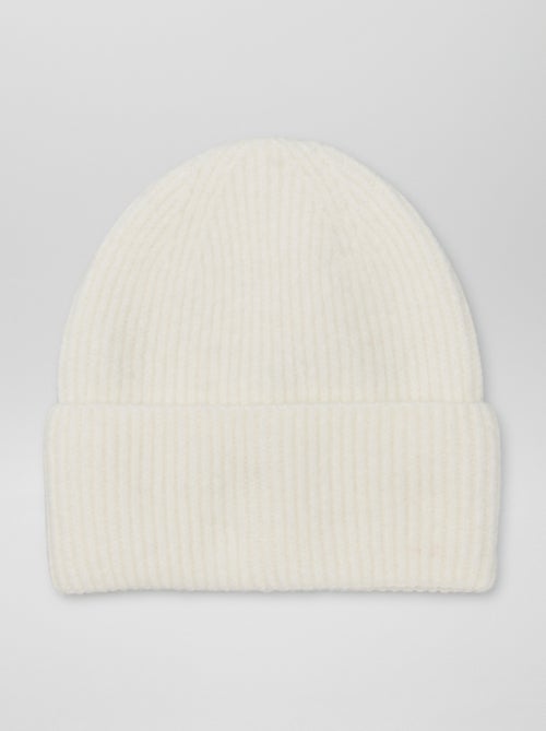 Gorro nervurado com dobra larga - Kiabi