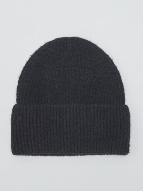 Gorro nervurado com dobra larga - Kiabi