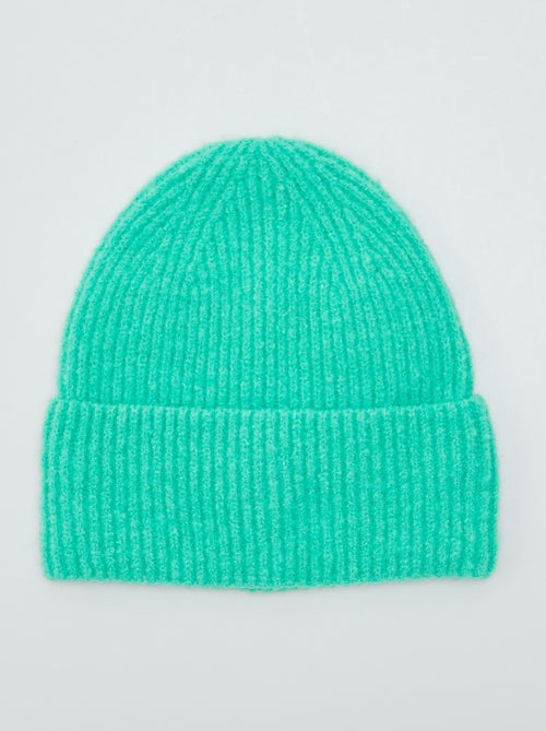 Gorro nervurado com dobra larga - Kiabi