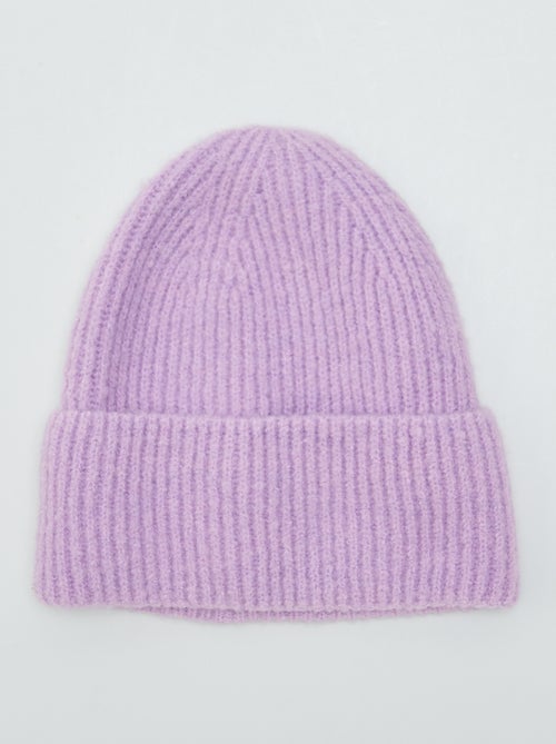 Gorro nervurado com dobra larga - Kiabi