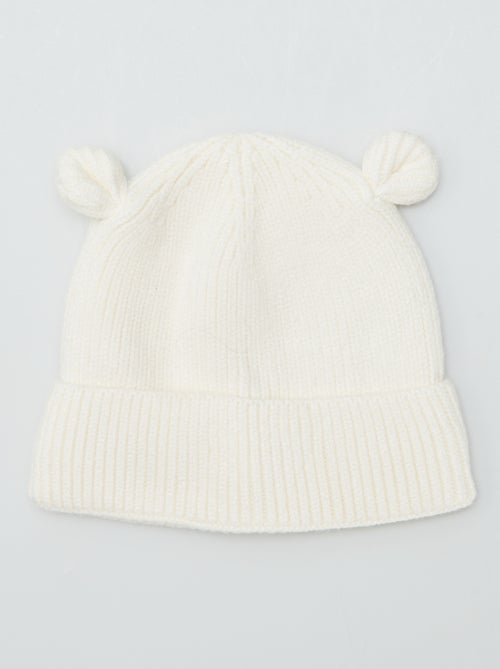 Gorro nervurado com orelhas - Kiabi