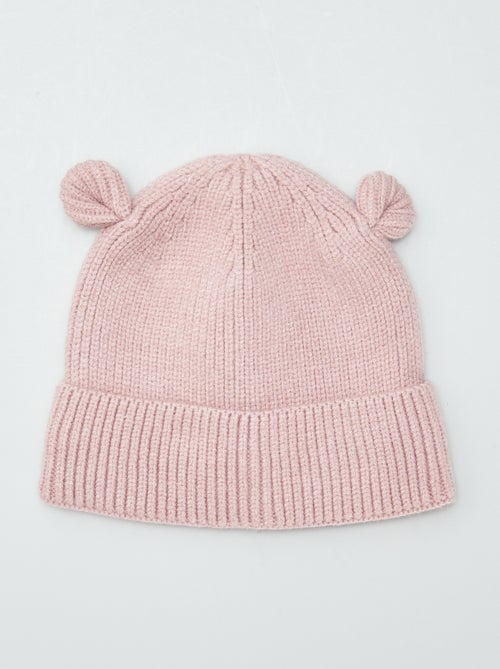 Gorro nervurado com orelhas - Kiabi