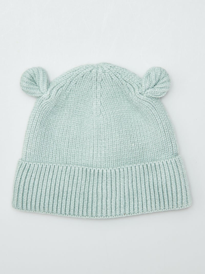 Gorro nervurado com orelhas VERDE - Kiabi