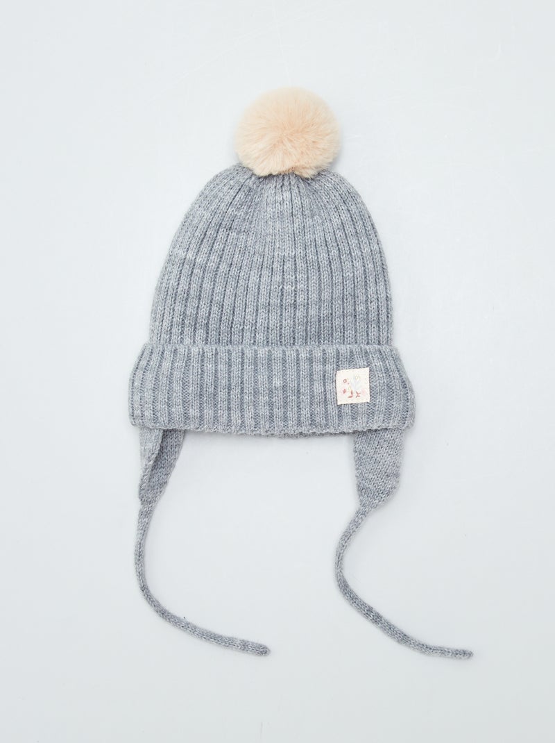 Gorro peruano com forro efeito lã de carneiro CINZA - Kiabi