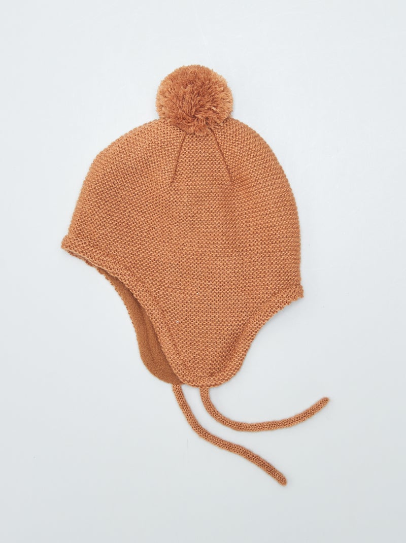Gorro peruano em tricô CASTANHO - Kiabi