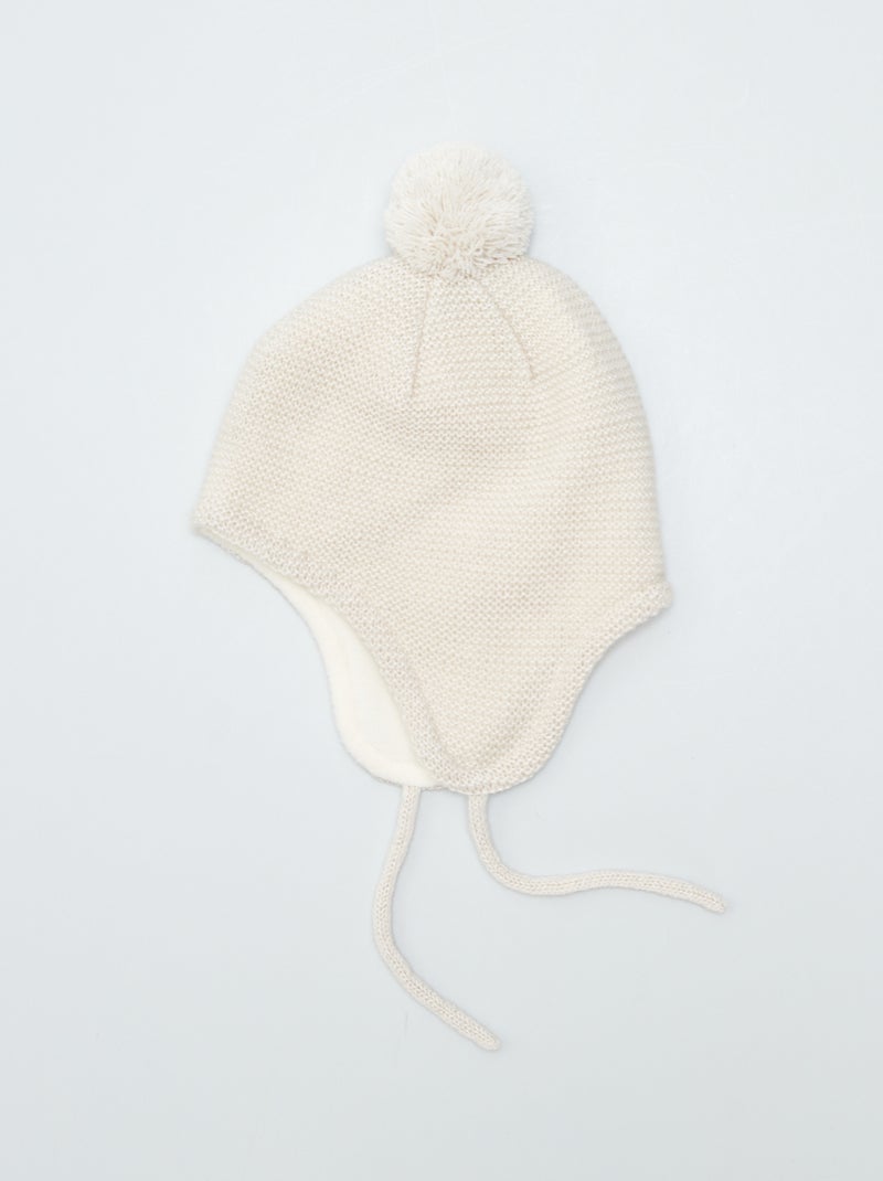 Gorro peruano em tricô CINZA - Kiabi