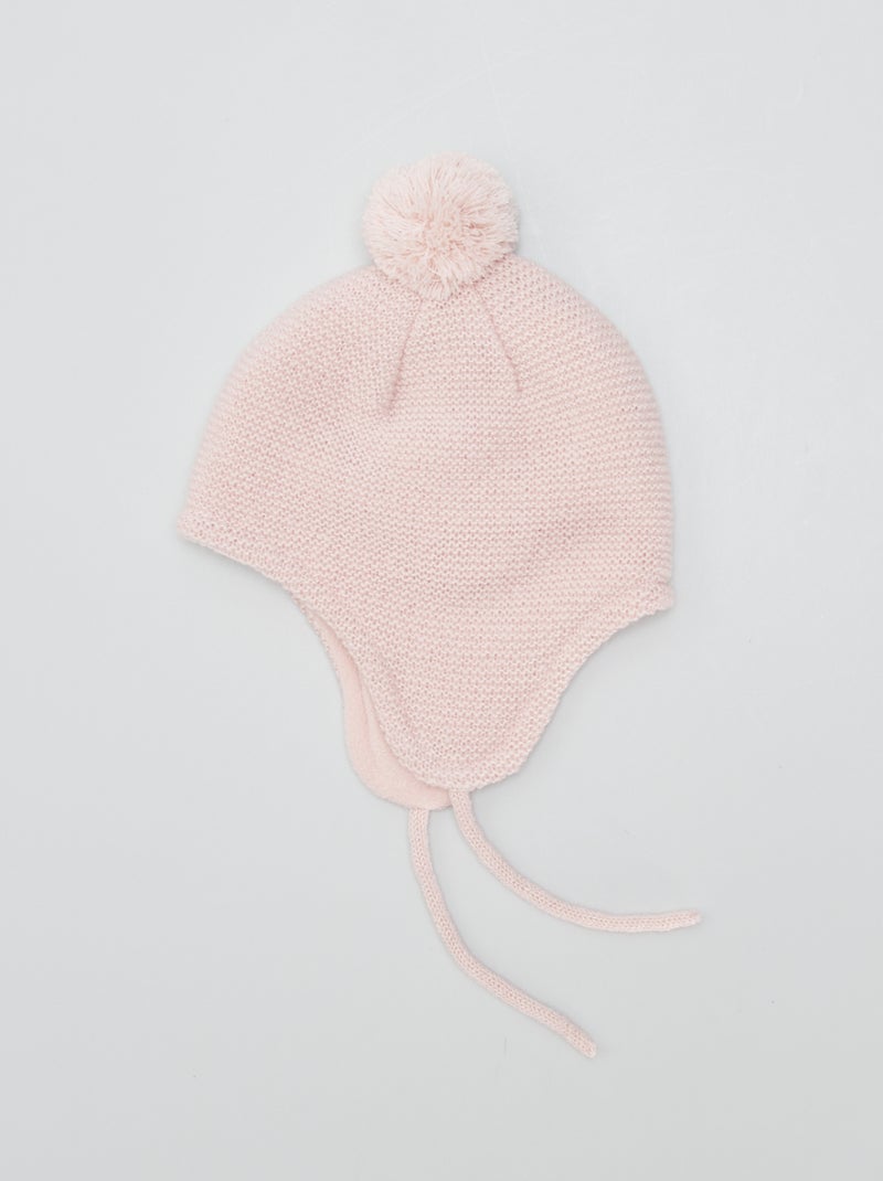 Gorro peruano em tricô ROSA - Kiabi