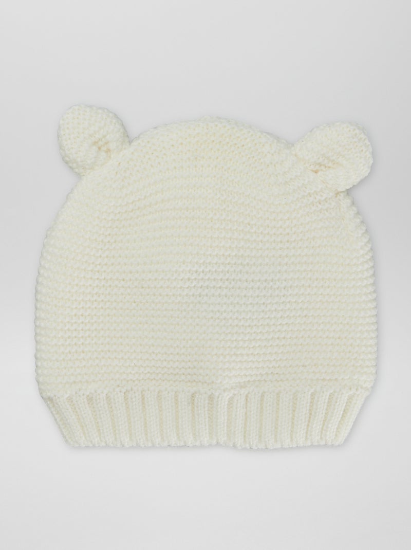Gorro polar com orelhas BRANCO - Kiabi