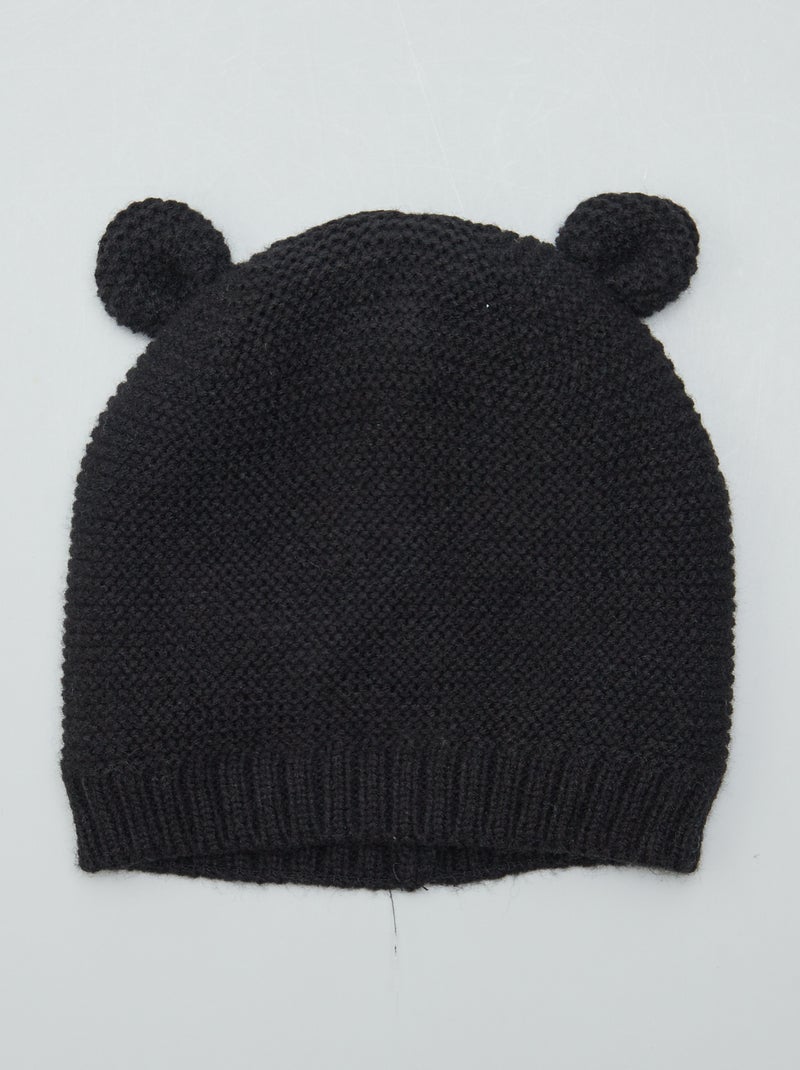 Gorro polar com orelhas PRETO - Kiabi