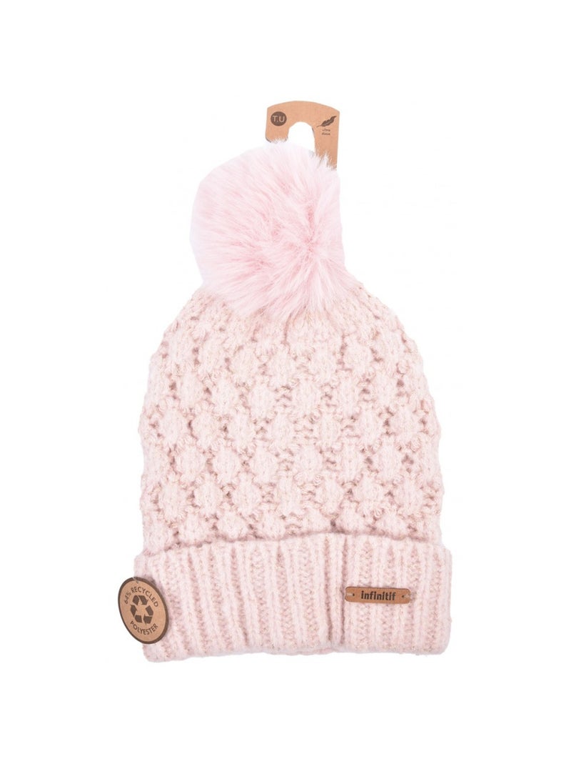 Gorro Pompon INFINITF Mulher Rosa - Kiabi