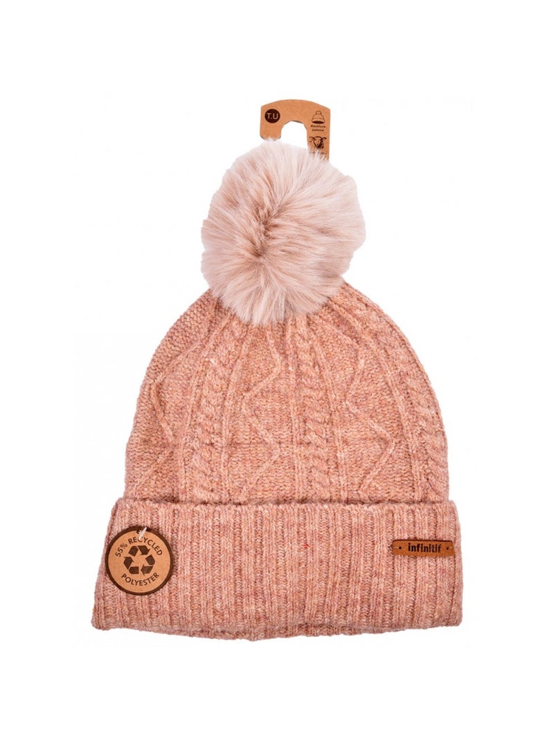 Gorro Pompon INFINITF Mulher Rosa - Kiabi