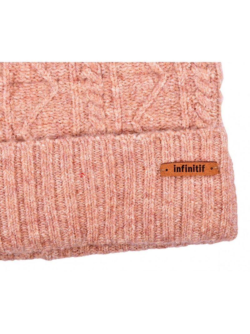 Gorro Pompon INFINITF Mulher Rosa - Kiabi