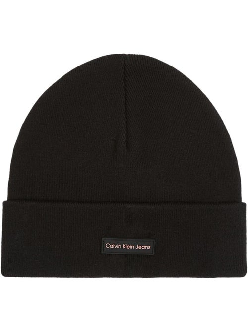 Gorro Preto Feminino Calvin Klein Jeans Patch Beanie - Kiabi