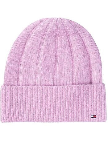 Gorro Preto Tommy Hilfiger Flag Fluffy para Mulher