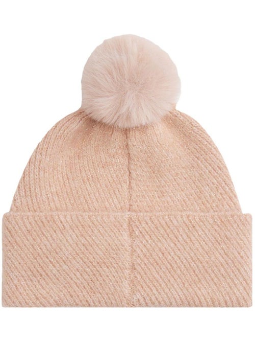 Gorro Rosa Feminino Tommy Hilfiger com Pompom - Kiabi Gorro Rosa Feminino Tommy Hilfiger com Pompom - Kiabi