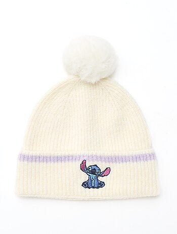 Gorro 'Stitch' com pompom