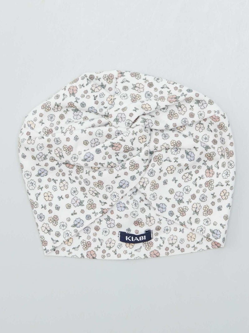 Gorro turbante em malha BRANCO - Kiabi
