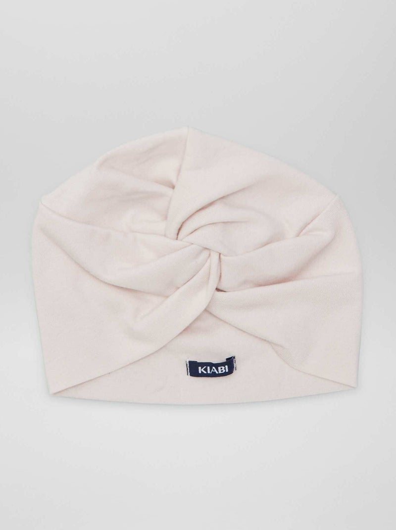 Gorro turbante em malha ROSA - Kiabi