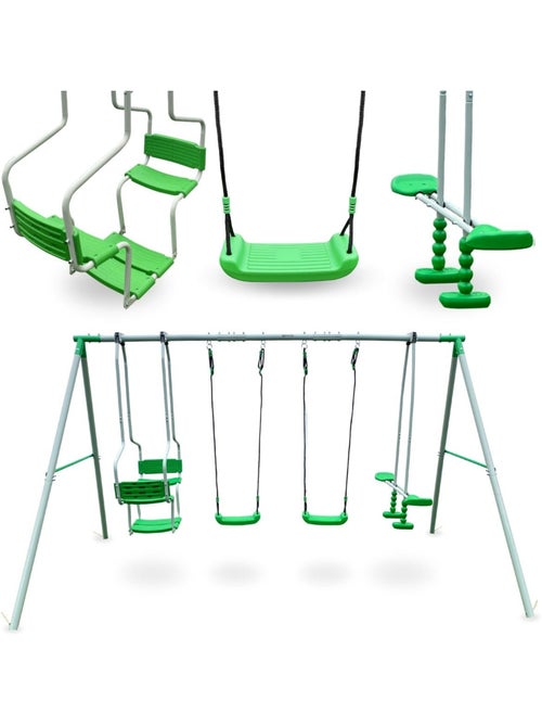 Grande baloiço infantil hypermotion para 6 crianças com estrutura em aço - Kiabi